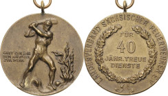 Feuerwehr
Sachsen Bronzemedaille o.J. (nach 1920) (Hörnlein) (Glaser & Sohn) Prämie des Landesverbandes Sächsischer Feuerwehren e.V. für 40-jährige t...