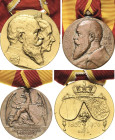 Lots
Lot-3 Stück Baden Große silberne Verdienstmedaille am neuen Militärband. Verliehen 1916-1918. Weißmetall, versilbert. Regierungsjubiläumsmedaill...