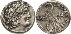 Ägypten Königreich der Ptolemäer
Ptolemaios X. Alexander 107-87 v. Chr Tetradrachme, Alexandria Kopf mit Diadem nach rechts / Adler mit geschlossenen...