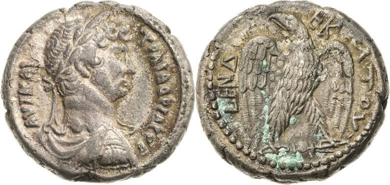 Kaiserzeit
Hadrian 117-138 Bi-Tetradrachme 126/127 (= Jahr 11), Alexandria/Aegy...