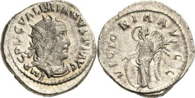Kaiserzeit
Valerianus I. 253-260 Antoninian 255/256, Rom Brustbild mit Strahlenkrone nach rechts, IMP C P LIC GALLIENVS P F AVG / Victoria nach links...