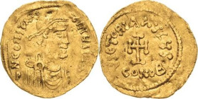 Constantinus IV. Pogonatus 668-681 Tremissis 668/685, Constantinopel Brustbild nach rechts, DN CONSTANTINVS PP AV / Krückenkreuz, VICTORIA AVCVS, CONO...