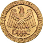 Auto- und Motorradmedaillen und -plaketten
 Einseitige vergoldete Aluminiummedaille 1935. Schlesische Grenzlandfahrt des DDAC. Reichsadler. 84 mm, 61...