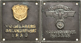 Auto- und Motorradmedaillen und -plaketten
 Teils vergoldete Bronzegussplakette 1936. Vogelsberg Geländefahrt der NSKK Motorgruppe Hessen. Wappen übe...