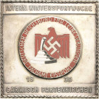Drittes Reich
 Einseitige versilberte Blechplakette 1938 (Carl Poellath) Auf die Internationale Wintersportwoche in Garmisch Partenkirchen - Internat...
