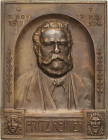 Personenmedaillen
Reuter, Fritz 1810-1874 Einseitige Bronzeplakette o.J. (Mayer & Wilhelm) Serie berühmter Männer. Fritz Reuter. Brustbild fast von v...