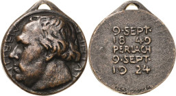 Reformation-Ereignisse und Jubiläen
 Bronzegussmedaille 1924 (H. Schwegerle) 75-jähriges Jubiläum der Evangelisch-Lutherischen Kirche in Perlach. Kop...