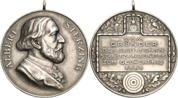 Schützenmedaillen
Gotha Silbermedaille o.J. (Oertel) Albert Sterzing - Dem Gründer des Deutschen Schützenbundes zum Gedächtnis. Brustbild nach rechts...
