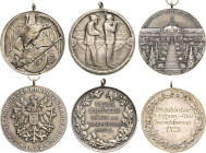 Schützenmedaillen
Potsdam Silbermedaille 1932 - 70 Jahre Potsdam und o.J. - Brandenburg an der Havel sowie versilberte Bronzemedaille 1928 - Mittelel...