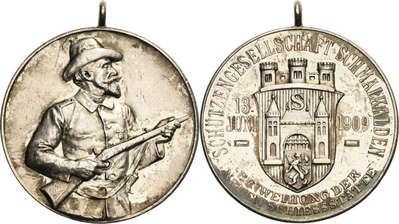Schützenmedaillen
Schmalkalden Silbermedaille 1909 (Oertel) Einweihung der neue...