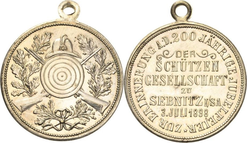 Schützenmedaillen
Sebnitz/Sachsen Versilberte Bronzemedaille 1898. 200 Jahre Sc...