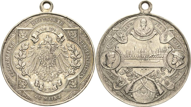 Schützenmedaillen - Bundesschießen
XI. Deutsches Bundesschießen 1894 - Mainz Ve...