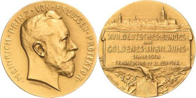 Schützenmedaillen - Bundesschießen
XVII. Deutsches Bundesschießen 1912 - Frankfurt/Main Kleine Goldmedaille 1912 (Korschann) Kopf von Prinz Heinrich ...
