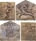 Güttler, Peter Götz *1939 Weißmetallgussmedaillen 2001-2016. Neujahrsmedaillen. Verschiedene, teils erotische Motive DGMK 27 2000.19-2011.32 Güttler 2...