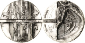 Güttler, Peter Götz *1939 Silbermedaille 2005 (Ralf Exner/Glaser & Sohn, Dresden) Spende für die Tsunami-Katastrophe in Südostasien. Weltkarte / Symbo...
