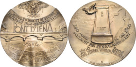 Güttler, Peter Götz *1939 Weißmetallgussmedaille 2006. Zum 200-jährigen Jubiläum der Schlacht bei Jena und Auerstedt. Ansicht der Straßenbrücke Pont D...