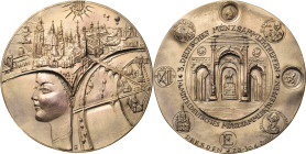 Güttler, Peter Götz *1939 Weißmetallgussmedaille 2006. 3. Deutsches Münzsammlertreffen und 14. Mitteldeutsches Münzsammlertreffen in Dresden. Stadtans...
