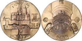 Güttler, Peter Götz *1939 Weißmetallgussmedaille 2007. 15. Mitteldeutsches Münzsammlertreffen in Zschopau. Schloss Wildeck, darunter fiktives Bergwerk...