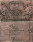 Güttler, Peter Götz *1939 Bronzierte Eisengussplakette 2013. 200 Jahre Völkerschlacht bei Leipzig und 100-Jahrfeier der Einweihung des Völkerschlachtd...