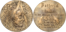 Güttler, Peter Götz *1939 Weißmetallgussmedaille 2015. 200. Geburtstag Ernst Elias Niebergall - Münzfreunde Darmstadt e.V. Brustbild nach rechts, zwis...