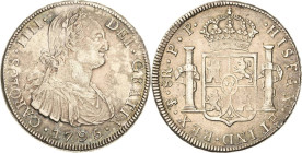 Bolivien
Karl IV. 1788-1808 8 Reales 1795, PTS/PP-Potosi KM 73 Cayon 13059 Davenport 337 Sehr schön+