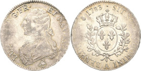 Frankreich
Ludwig XVI. 1774-1793 Écu aux lauriers 1783, A-Paris Gadoury 356 Droulers 883 Duplessy 1708 Davenport 1333 Leichte Prägeschwäche, vorzügli...