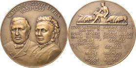 Frankreich
Dritte Republik 1870-1940 Bronzemedaille 1937. 100 Jahre Wollhandelsunternehmen Wattinne Bossut et Fils. Brustbilder von Firmengrüner Loui...