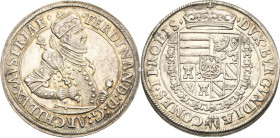 Habsburg
Erzherzog Ferdinand 1564-1595 Taler o. J. Hall Voglhuber 87/V Davenport 8102 M./T. 271 Winz. Randfehler, vorzüglich-prägefrisch