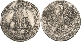 Habsburg
Leopold I. 1657-1705 Dicker Doppeltaler o.J. Hall Voglhuber 226/I var. Davenport 3252 M./T. 762 56.07 g. Fast vorzüglich/vorzüglich
