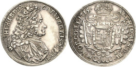 Habsburg
Karl VI. 1711-1740 1/2 Taler 1715, KB-Kremnitz Herinek 532 Huszar 1610 Vorzüglich