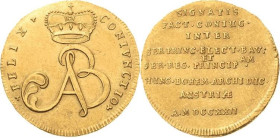 Habsburg
Karl VI. 1711-1740 Goldmedaille im Gewicht von 2 Dukaten 1722. Auf die Vermählung von Karl Albert von Bayern mit Maria Amalia. Gekröntes Mon...