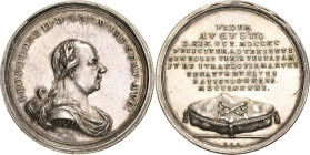 Habsburg
Leopold II. 1790-1792 Silbermedaille 1791 (Zollner/Busch) Auf seine Huldigung in Regensburg. Brustbild des Kaisers mit Lorbeerkranz nach rec...