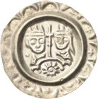 Donauwörth - Königliche Münzstätte
Heinrich VI. von Hohenstaufen 1190-1197 Brakteat. Die gekrönten Köpfe Heinrichs VI. und Konstanzes von Sizilien ne...