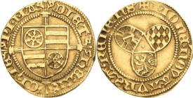 Mainz, Erzbistum
Dietrich II. von Isenburg 1475-1482 Goldgulden o.J. Wappen Mainz-Isenburg auf verziertem Langkreuz, DIETHE * ARCHIEPI' * MA' / Wappe...