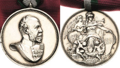 Anhalt-Bernburg
Friedrich I. 1871-1904 Silbermedaille 1890. Erinnerungsmedaille zum 25-jährigen Regierungsjubiläum. Brustbild nach rechts / Sitzende ...