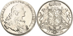 Bayern
Maximilian III. Joseph 1745-1777 Taler 1756, München Mit Laubrand Hahn 308 Beierlein 2171 Davenport 1948 Vorzüglich