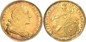 Bayern
Maximilian III. Joseph 1745-1777 Max d'or 1767, München Madonna Hahn 315 Beierlein 2155 Friedberg 242 GOLD. 6.35 g. Seltenes und attraktives E...