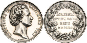 Bayern
Ludwig II. 1864-1886 Silbermedaille o.J. (graviert 1904) (J. Ries) Prämie der Akademie der Bildenden Künste. Kopf nach rechts / 4 Zeilen Schri...