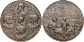 Bayern
Kronprinz Rupprecht 1869-1955 Bronzemedaille 1901 (A. Börsch) Geburt des Erbprinzen Luitpold. Porträtmedaillon von Prinz Luitpold, umrahmt von...