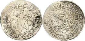 Sachsen-Kurlinie ab 1486 bis 1547 (Ernestiner)
Friedrich III., Georg und Johann 1500-1507 Zinsgroschen o.J. Doppellilie-Freiberg Umschrift endet: SAX...