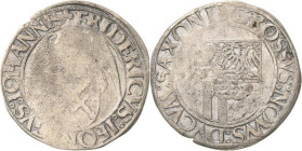 Sachsen-Kurlinie ab 1486 bis 1547 (Ernestiner)
Friedrich III., Georg und Johann 1500-1507 Engelgroschen (Schreckenberger) o.J., beiderseits Kleeblatt...