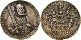 Sachsen-Kurlinie ab 1486 bis 1547 (Ernestiner)
Johann Friedrich der Großmütige 1532-1547 (-1554) Bronzegussmedaille o.J. (1535) (H. Reinhart d. Älter...