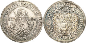 Sachsen-Kurlinie ab 1547 (Albertiner)
Moritz 1547-1553 Taler 1548, Eichel-Annaberg Keilitz/Kahnt 4 Schnee 680 Davenport 9786 Attraktives Exemplar. Vo...