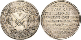 Sachsen-Kurlinie ab 1547 (Albertiner)
August 1553-1586 Taler 1567, HB-Dresden Einnahme von Gotha Keilitz/Kahnt 66 Schnee 720 Davenport 9802 Attraktiv...