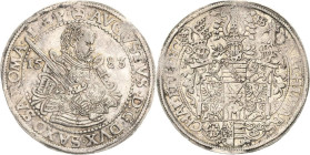 Sachsen-Kurlinie ab 1547 (Albertiner)
August 1553-1586 Taler 1583, HB-Dresden Keilitz/Kahnt 68 Schnee 725 Davenport 9798 Sehr schön-vorzüglich