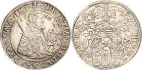 Sachsen-Kurlinie ab 1547 (Albertiner)
Christian I. 1586-1591 Taler 1588, HB-Dresden Keilitz/Kahnt 142 Schnee 731 Davenport 9806 Sehr selten in dieser...