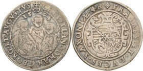 Sachsen-Kurlinie ab 1547 (Albertiner)
Christian II., Johann Georg I. und August 1591-1611 1/2 Taler 1594, HB-Dresden Keilitz/Kahnt 197 Kohl 93 Sehr s...