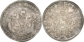 Sachsen-Kurlinie ab 1547 (Albertiner)
Christian II., Johann Georg I. und August 1591-1611 Taler 1600, HB-Dresden Keilitz/Kahnt 186 Schnee 754 Davenpo...