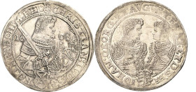 Sachsen-Kurlinie ab 1547 (Albertiner)
Christian II., Johann Georg I. und August 1591-1611 Taler 1608, HR-Dresden Keilitz/Kahnt 228 Schnee 767 Davenpo...