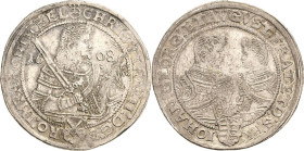 Sachsen-Kurlinie ab 1547 (Albertiner)
Christian II., Johann Georg I. und August 1591-1611 Taler 1608, HR-Dresden Keilitz/Kahnt 228 Schnee 767 Davenpo...